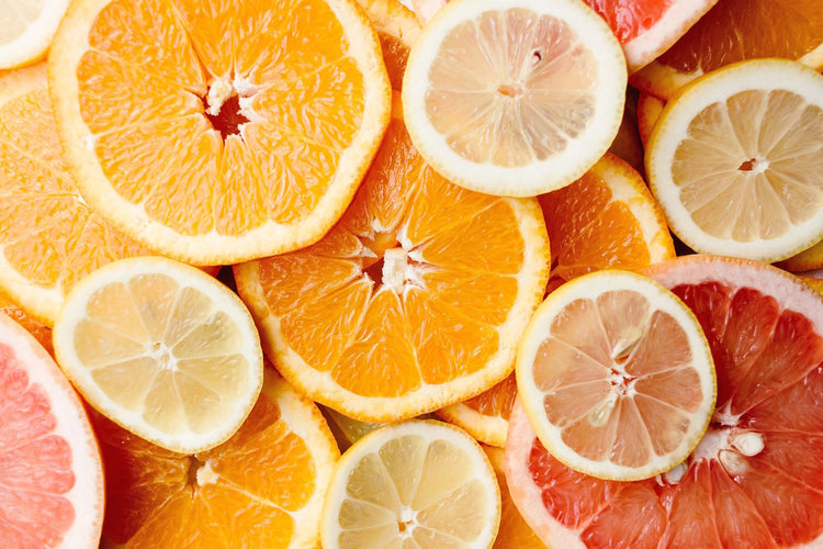 organge and grapefruit and lemon slices