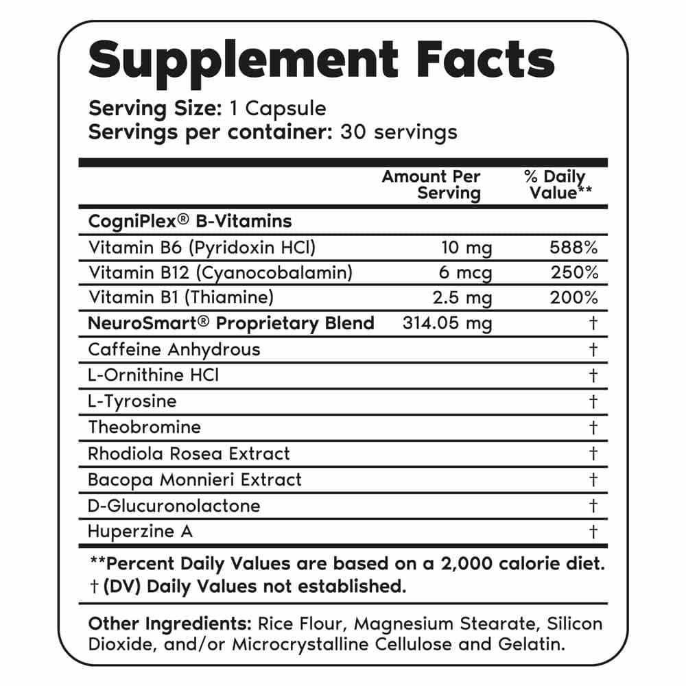 Supplement facts per serving