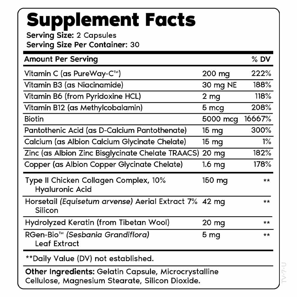 Supplement facts per serving