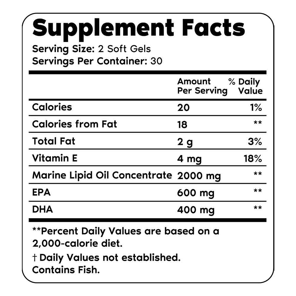 Supplement facts per serving