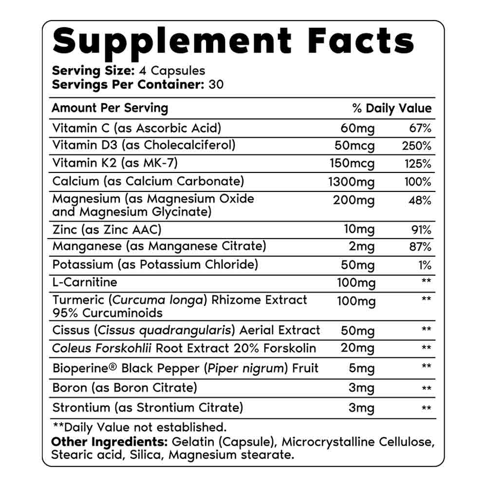 Supplement facts per serving