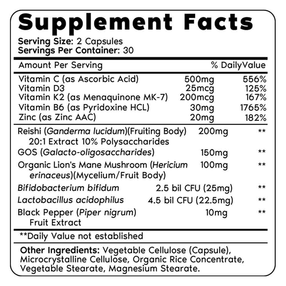 Supplement facts per serving