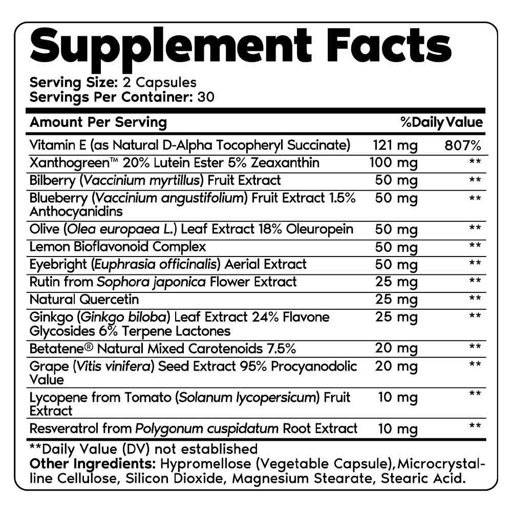 Supplement facts per serving